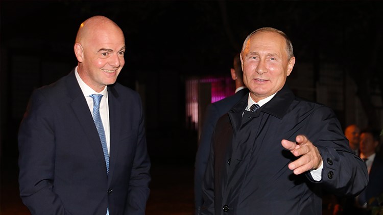 FIFA PRESIDENT DISCUSSES 2018 LEGACY AND SUSTAINABLE GROWTH OF FOOTBALL DURING VISIT TO RUSSIA